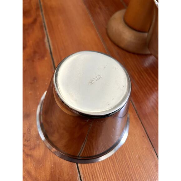 "Lazy Susan" Swedish Wood + Stainless Steel Server - Picture 3 of 3